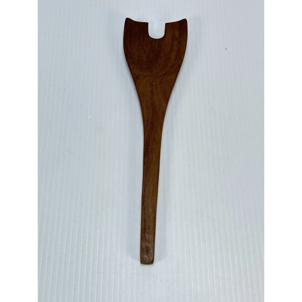 Vintage Teak Danish Modern Salad Serving Set 12